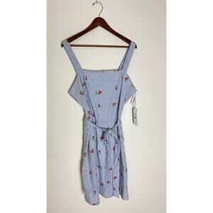 Blue and white Embroidered Cherry Dress Size X-Large